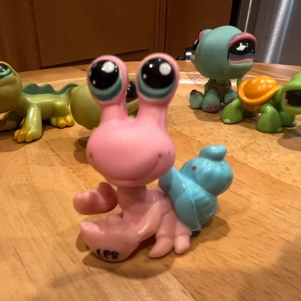 Littlest Pet Shop Reptile Lot Turtle Gecko Salamander Snail LPS Hasbro 5pc